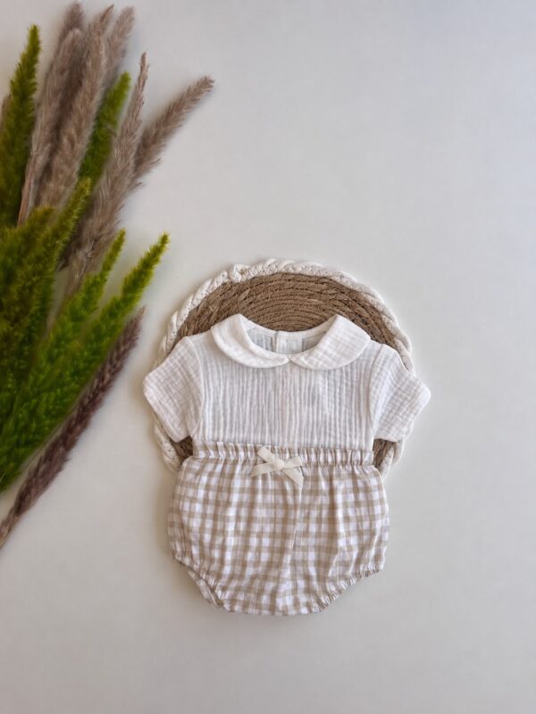 Conjunto blusa bambula con ranita a juego